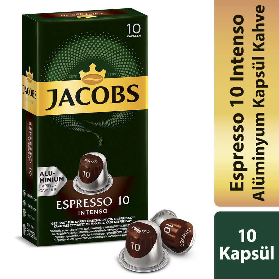 Jacobs Capsule Espresso 10 Intense 10 Kapsül