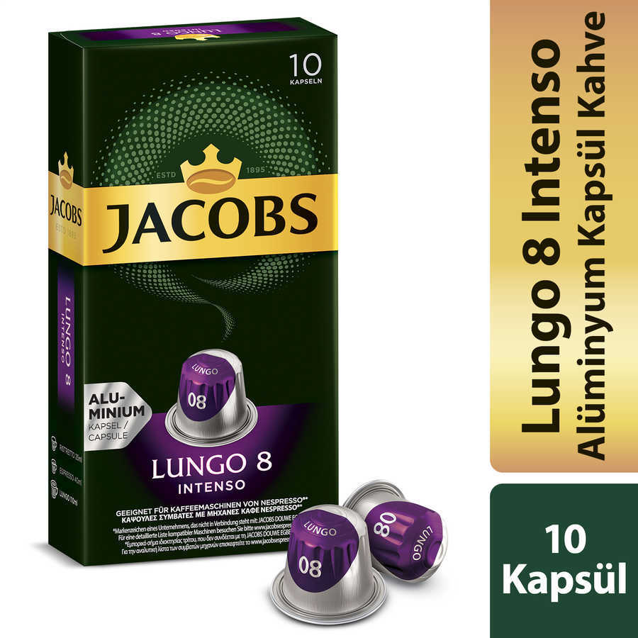 Jacobs Capsule Lungo 8 Intense 10 Kapsül