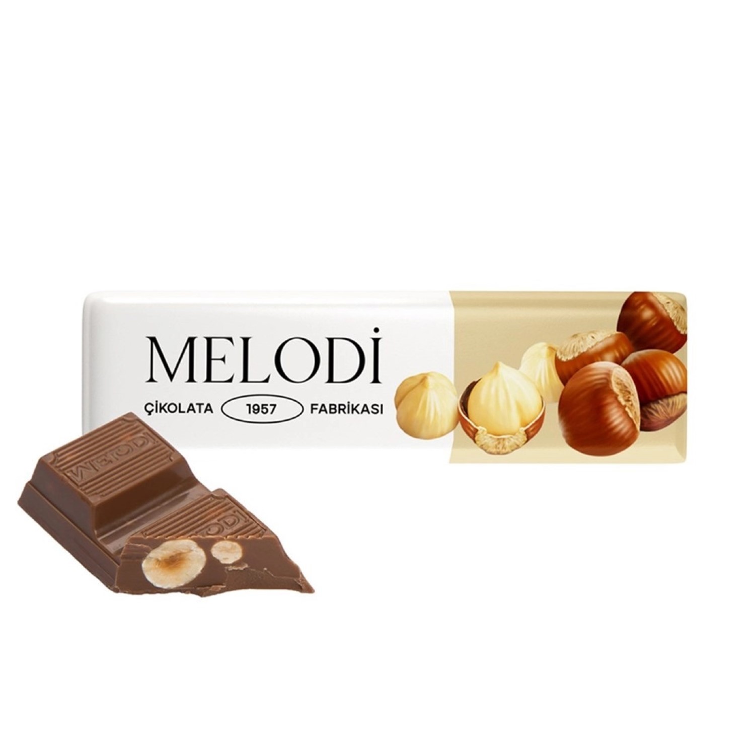 Melodi Fındıklı Tablet Çikolata 22 G X 25 Adet {Çeşnili Çikolata (Ekstra Sütlü)}