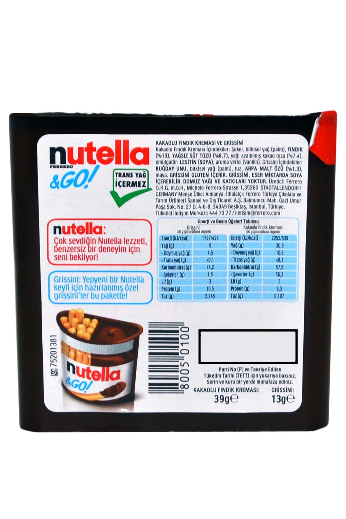 Nutella Go 52 Gr X 12 Adet