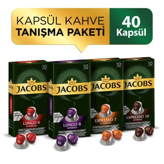 Jacobs Nespresso Uyumlu Kapsül Kahve 40 Adet Tanışma Set