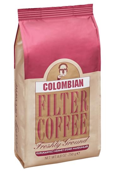 Kurukahveci Mehmet Efendi Colombian Filtre Kahve Folyo Ambalaj 250 Gr