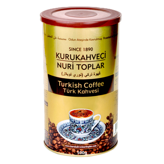 Kurukahveci Nuri Toplar Türk Kahvesi 500 Gr Teneke Ambalaj