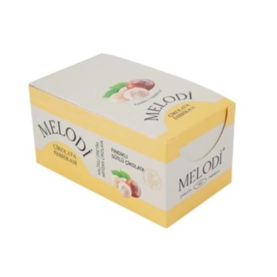 Melodi Fındıklı Tablet Çikolata 22 G X 25 Adet {Çeşnili Çikolata (Ekstra Sütlü)}