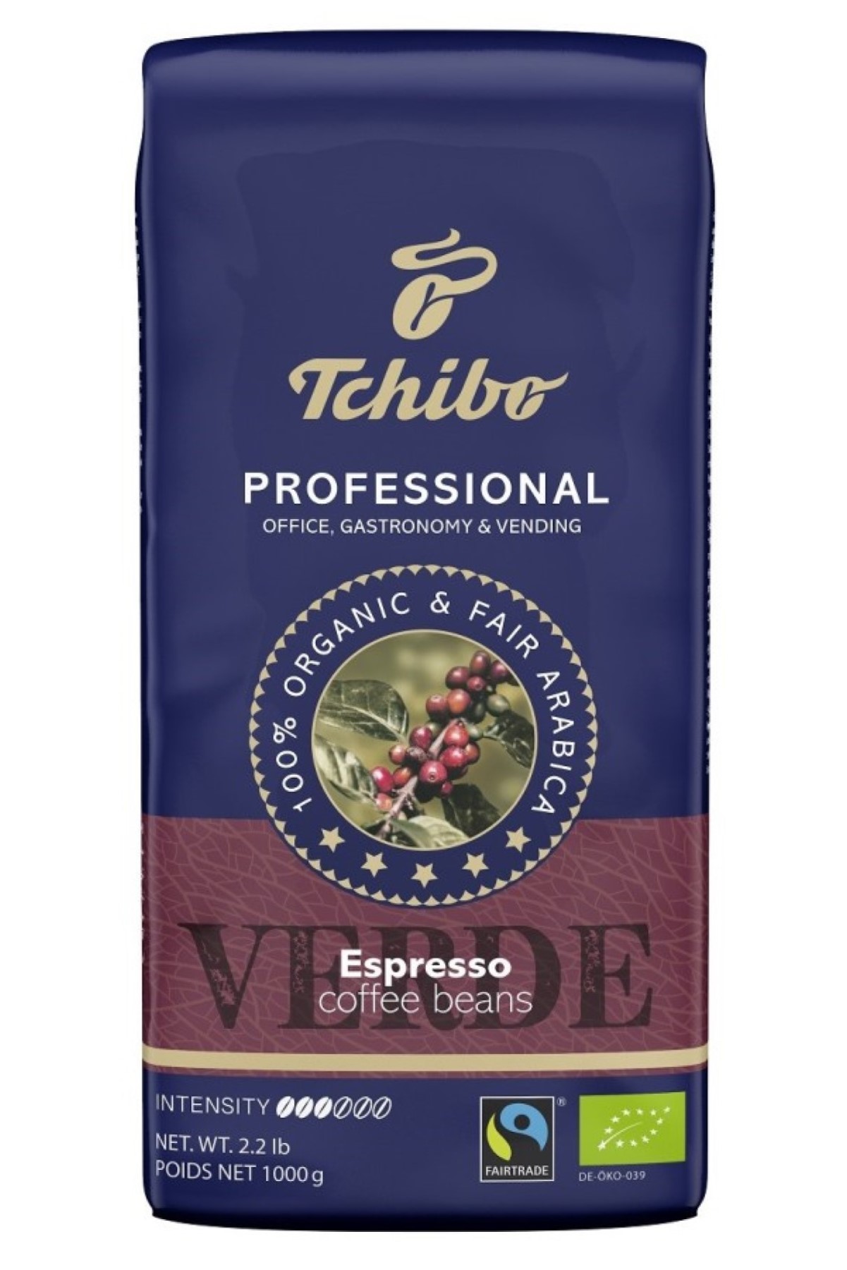 Tchibo Professional Verde Espresso Çekirdek Kahve 1000 Gr %100 Organik & Fair Arabica